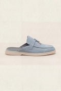 suede baby blue marina mule
