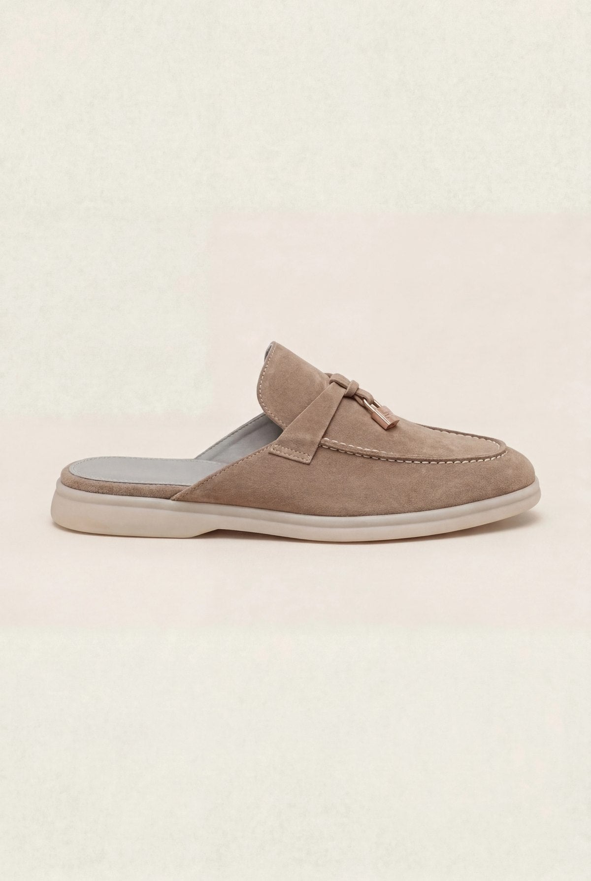 suede beige explorer mule