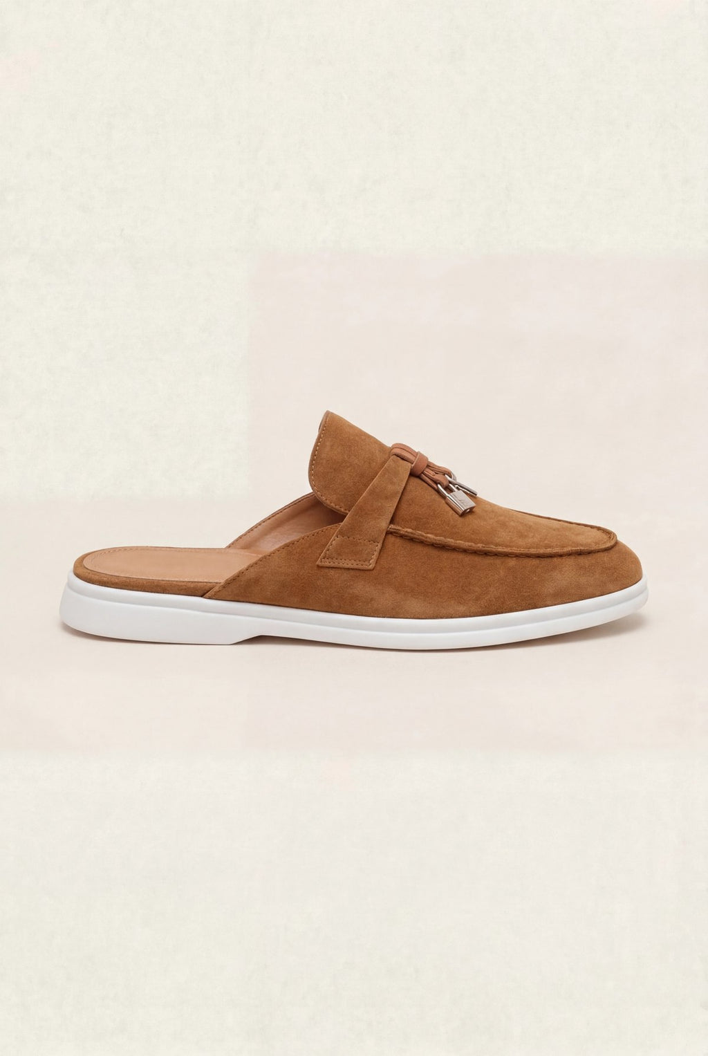 suede light grey explorer mule