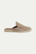 suede yacht mule bege