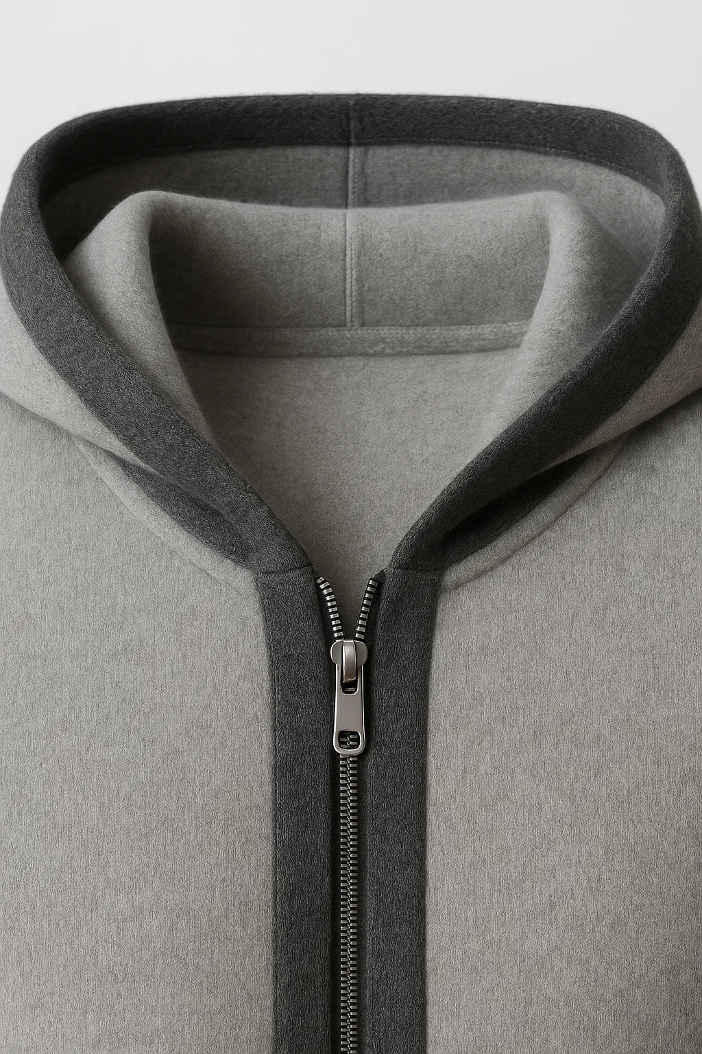 COMO HOODED CARDIGAN GREY