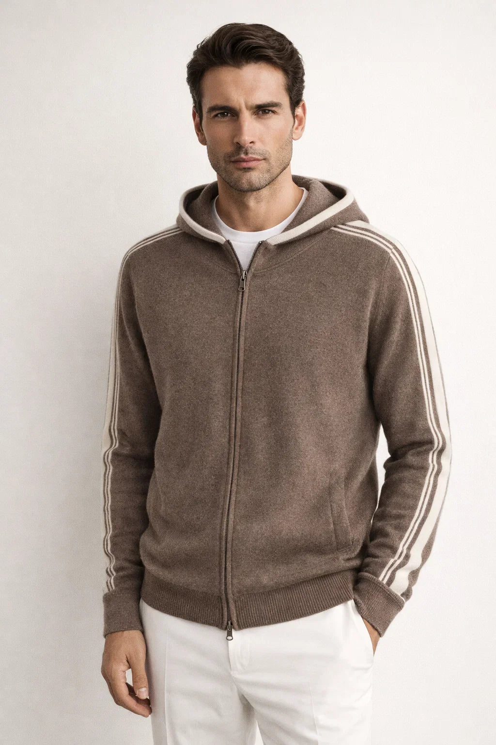 Alio Zip Up Brown