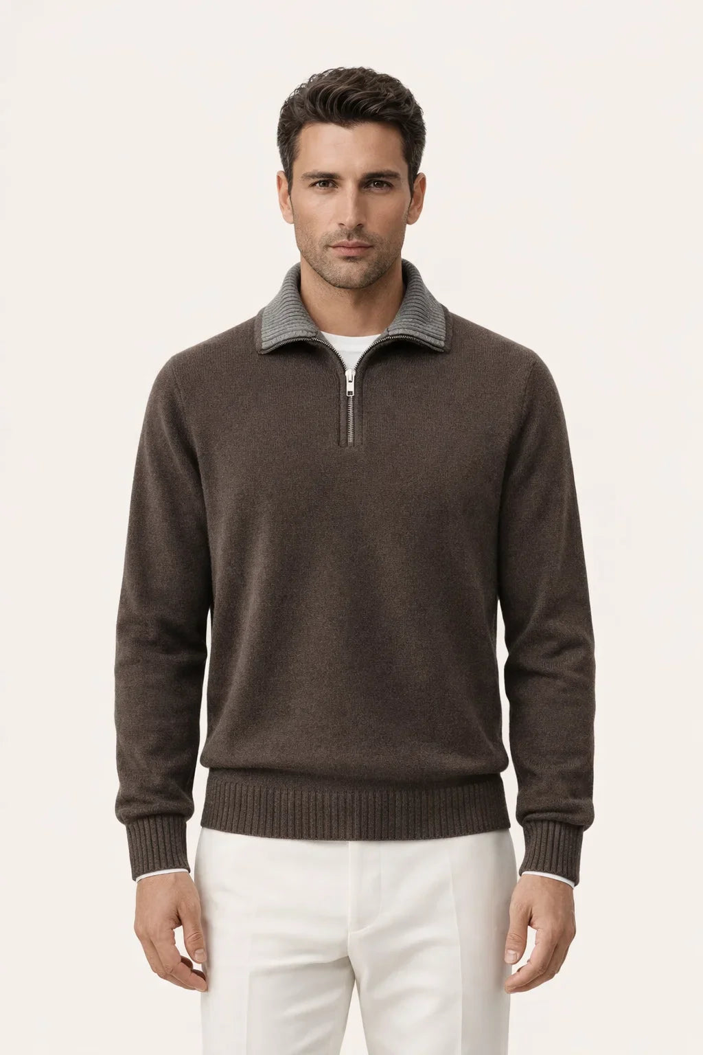Leonard Classic Zip Up Brown