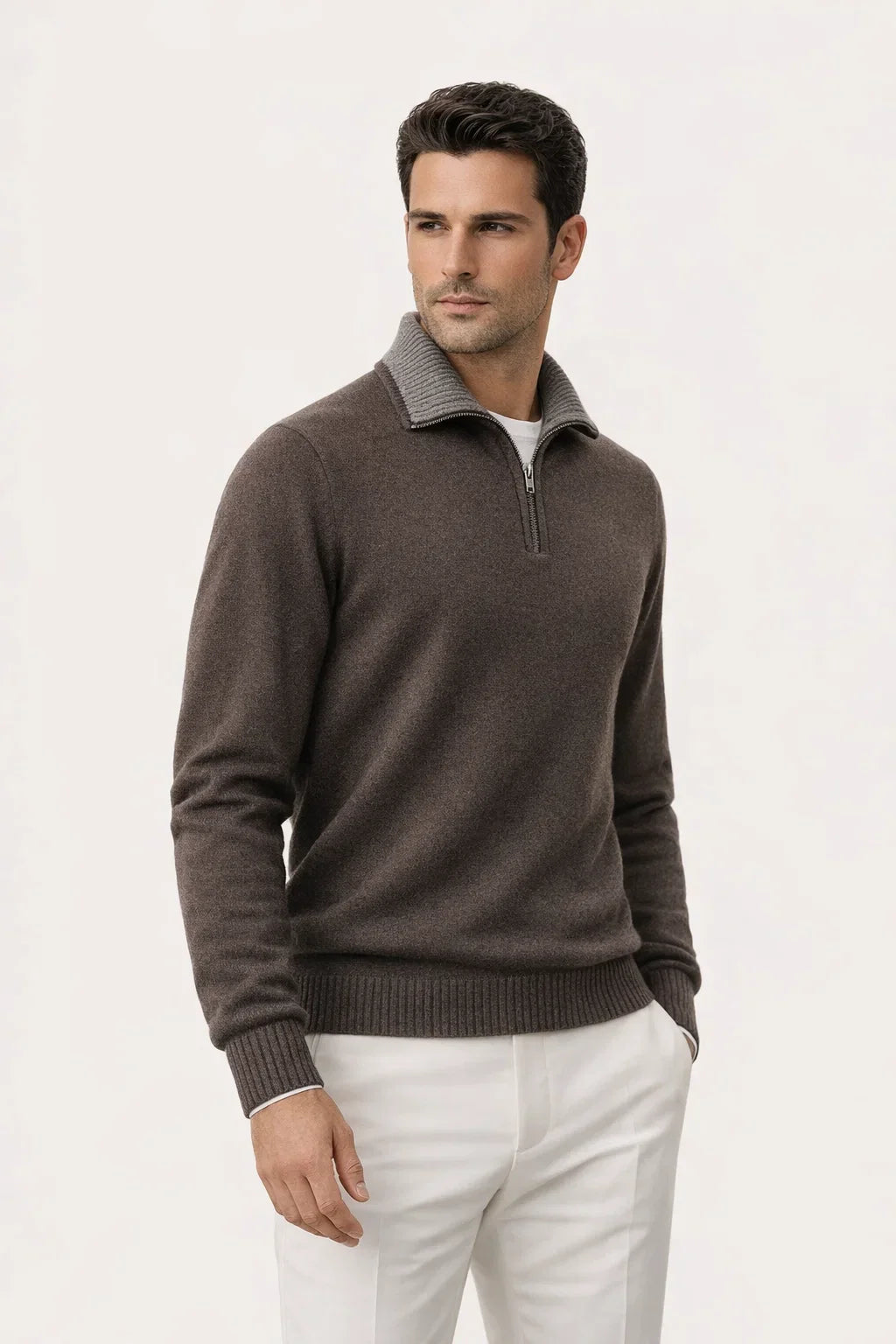 Leonard Classic Zip Up Brown