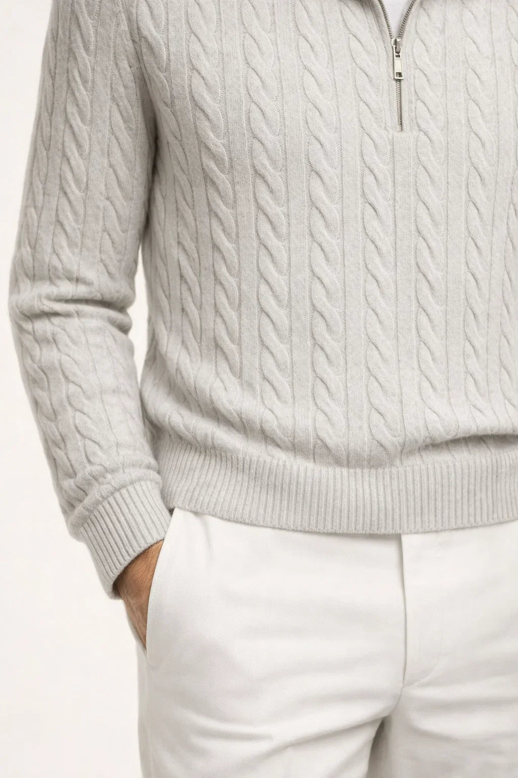 SERO CABLE KNIT GREY