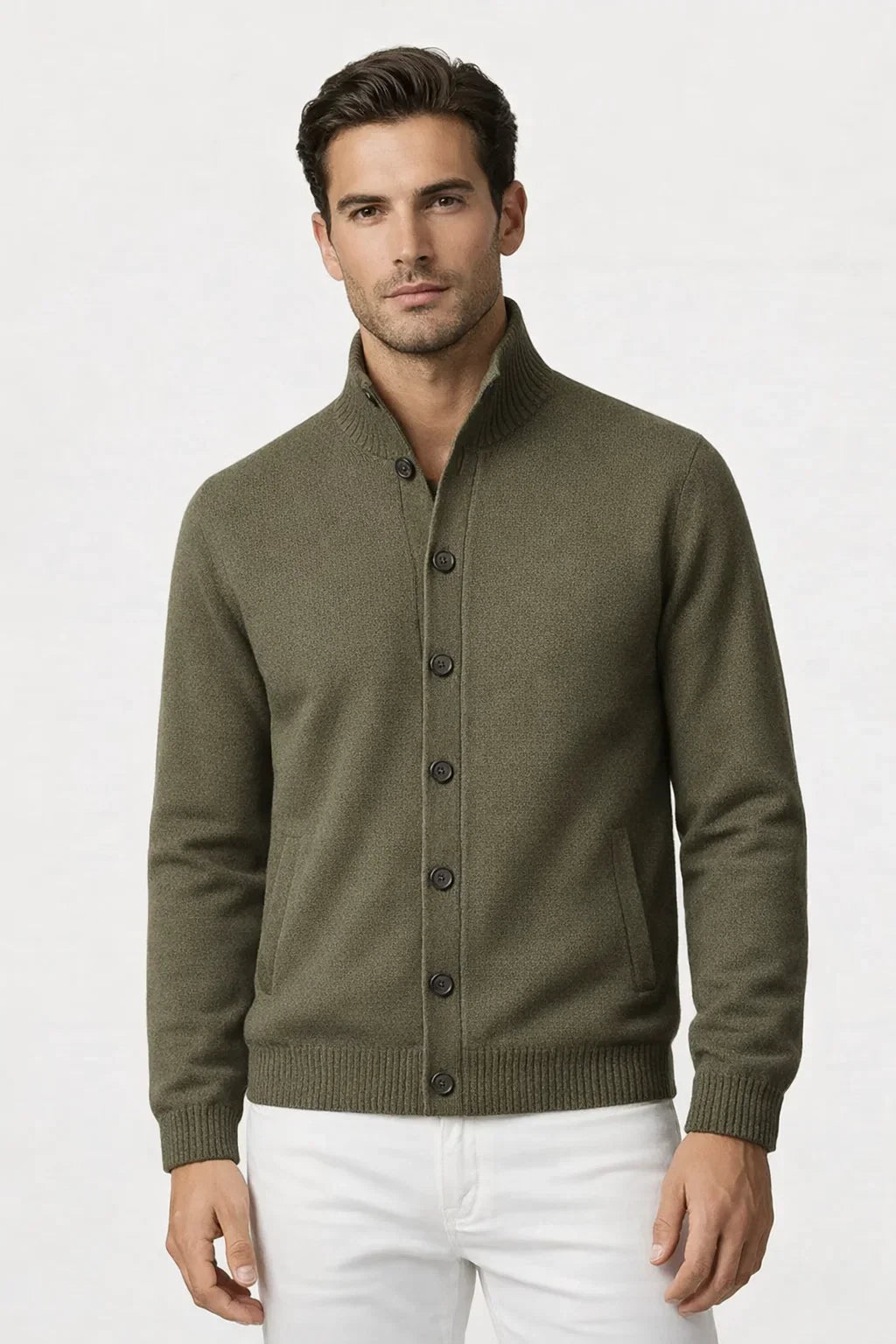 Cionelli Buttoned Cardigan Khaki