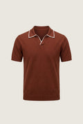 terracotta buttonless polo