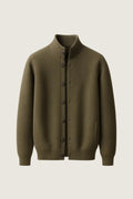 valerio cashmere buttoned cardigan khaki